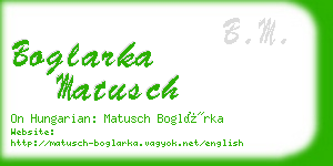 boglarka matusch business card